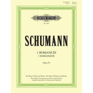 Robert Schumann | 3 Romances Op 94 (Book Only) | Peters Edition