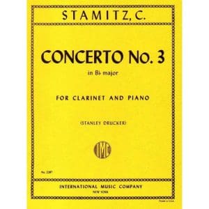 Carl Stamitz | Concerto No. 3 in Bb  for Clarinet & Piano (Drucker) | IMC