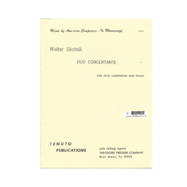 Walter Skolnik | Duo Concertante | Theodore Presser