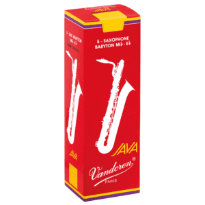 Vandoren | Red Java Filed Baritone Saxophone Reeds | SR34R