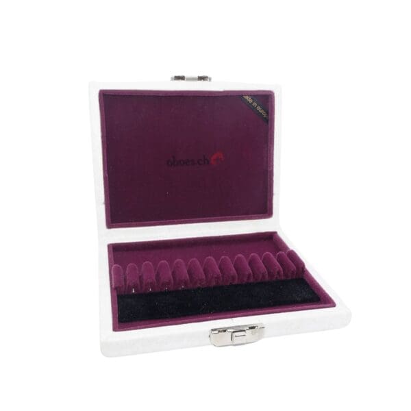 Oboes.ch | White Leather Oboe Reed Case (Holds 12)