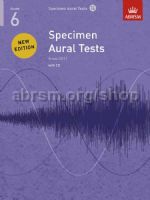 Abrsm | Specimen Aural Tests New Edition from 2011 Grade 6 with CD | Abrsm Publishing