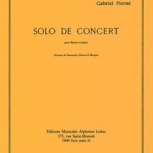 Gabriel Pierné | Solo de concert  Op 35 | Leduc