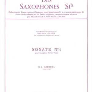 George Frideric Handel | Sonata No.1 for Soprano or Tenor Saxophone and Piano (Grade 6-8) | Leduc