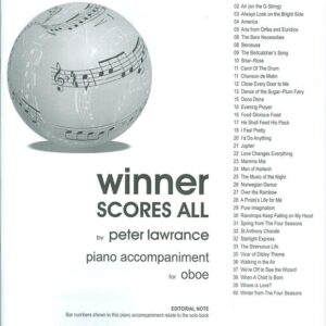 J Dillon | Winner Scores all Piano Accompaniment for Oboe | Brass Wind