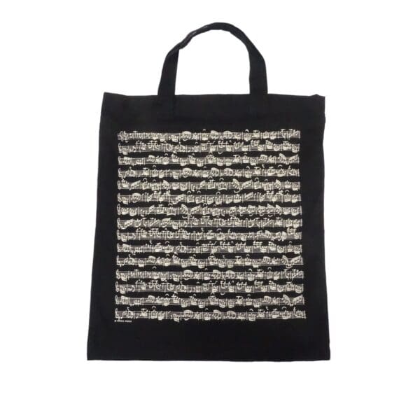 Black Sheet Music Tote Bag