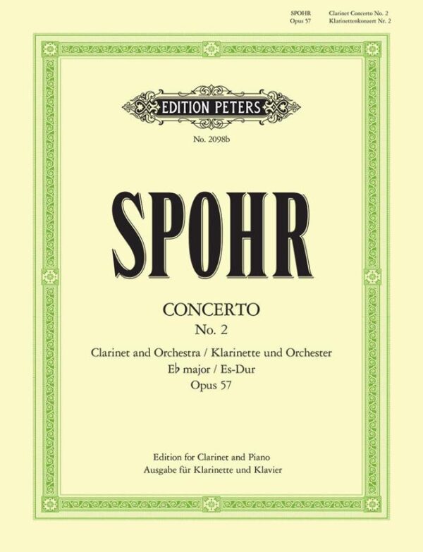 Louis Spohr | Concerto No. 2 in Eb Op. 57 (Peters) | Peters Edition