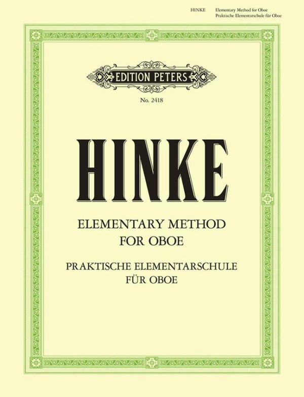 Hinke | Elementary Method for Oboe | Peters Edition