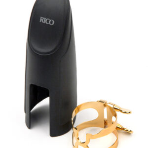 D'Addario | H-Ligature Gold Plated Baritone Saxophone Ligature and Cap