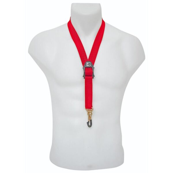 BG | S39MSH Standard Strap with Metal Snap Hook for Alto/Tenor Saxophone | Red