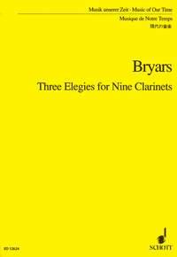 Gavin Bryars | 3 Elegies for 9 clarinets (Study Score) | Schott