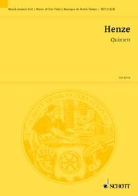 Hans Werner Henze | Quintett - Score - Henze | Schott