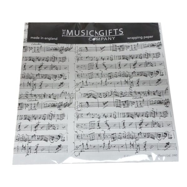 Music Gifts | Gift Wrap Pack (White Mozart, 3 Sheets)