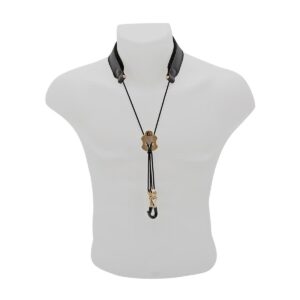 BG | S20JMSH Leather Saxophone Strap with Metal Snap Hook and Metal Adjuster for Soprano, Alto and Tenor Saxophone