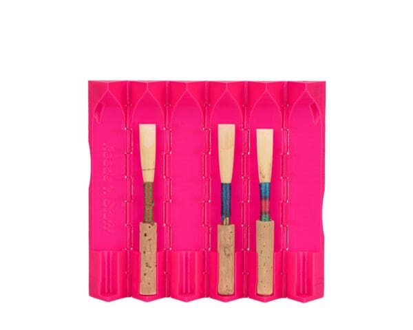 Reeds 'n Stuff | Hexagon Reed Case for 6 Oboe Reeds: Hot Pink