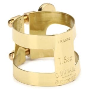 Bonade | Inverted Tenor Saxophone Ligature | Gold Lacquered